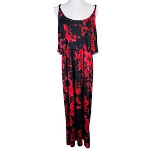 Jeans by Buffalo Floral Sleeveless Maxi Dress US Women's L